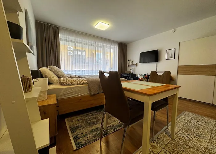 Vivid Studio With Balcony With Free Private Parking